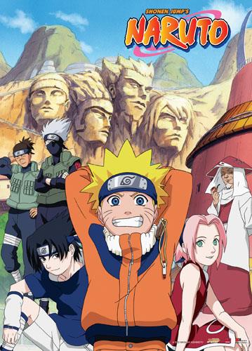 Naruto Team 7 Hokage Mountain Wall Scroll Chibi s Anime