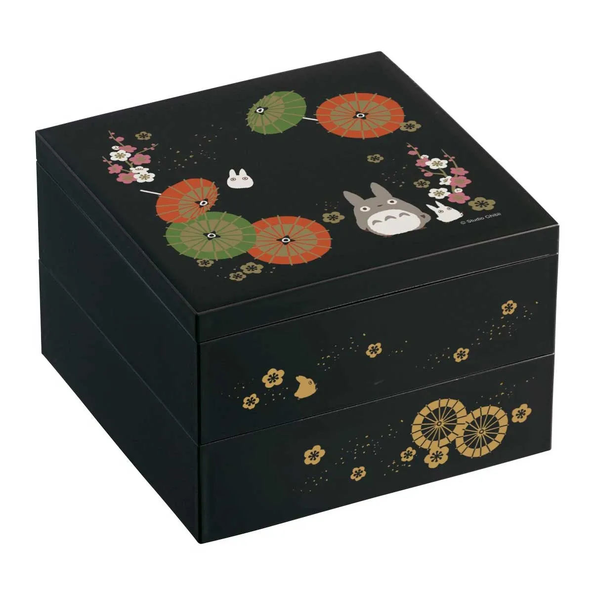 My Neighbour Totoro: Traditional Japanese Lacquerware 2 Tier Bento Box